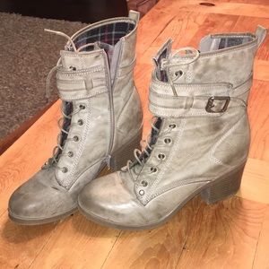 Grey Guess combat boots!